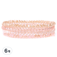 홈셀 요가 명상 탄성 팔찌 핑크색 18cm, 6개