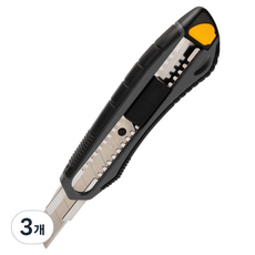 deLi 得力 中型美工刀 TD718, 灰色, 3個