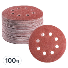O-ON 8孔 魔鬼氈 研磨機 圓形砂紙 400號 125mm, 100個