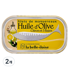 라벨일루아즈 올리브오일 레몬 5가지 통후추의 고등어 필렛, 118g, 2개