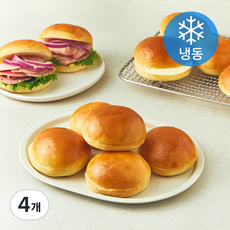 브리오슈 버거번 (냉동), 50g, 12개입, 4개