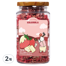 밀잇 청크형 그래놀라 화이트베리 딸기맛, 160g, 2개