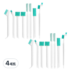 모나코올리브 욕실평정 변기 디테일 청소솔 8종 세트, 혼합색상, 4세트