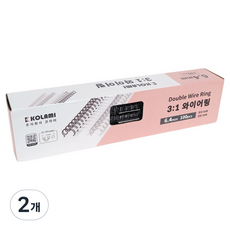 KOLAMI 3：1 雙線圈 100入, 黑色, 2個, 6.4mm