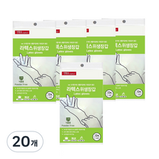 생활을그리다 라텍스장갑 L, 20개, 10개입