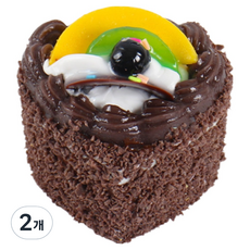 Black Tree 彩色愛心杯子蛋糕公仔 棕色, 2個