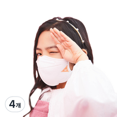 ILE 쿼드 아동용 마스크 S, 1개입, 4개, 화이트