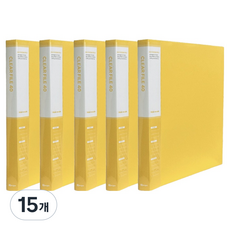 영오 웰메이드 클리어파일 40p, 노랑, 15개