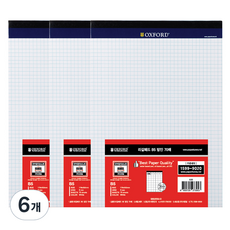 OXFORD 房間Legal Pad B5, 白色的, 70張, 6個