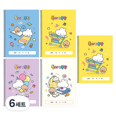 핑크풋 토토리 독서기록장 5p 세트, 4종, 랜덤발송, 6세트