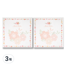 2Youngdesign 花朵便條紙, 混合色, 2入, 3個