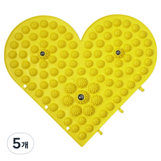 Thumbs Mine 高級足部指壓墊 33 x 33 cm, 愛心黃色, 5個