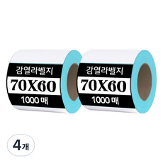 365 Place 感熱條碼標籤紙 70 x 60 mm, 4個, 1000格