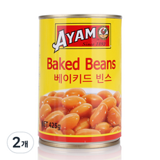 AYAM 雄雞標 烘烤豆, 425g, 2個