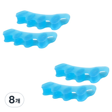 溫馨商店 矽膠足部護理腳趾分離器 腳趾環 藍色, 8個