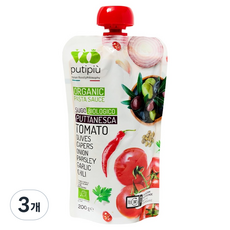 푸티퓨 유기농 파스타소스 푸타네스카, 200g, 3개