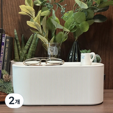 Huzriver Temaboboard電線整理延長線整理箱, 2個, 乳霜