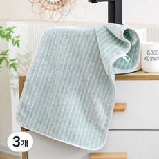 소니오 라인 소프트 샤워 바스타월 450g 폴리에스테르사 특대, 02 그린, 3개