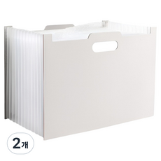 通勤倉庫 文件保管檔案盒 326 x 390 x 237 mm, 白色, 2個
