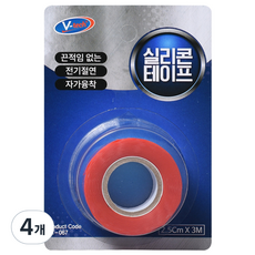 Vtech 자기융착 실리콘 테이프 적색, 4개