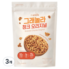 삼대오백 저당 그래놀라 청크 오리지널, 3개, 200g