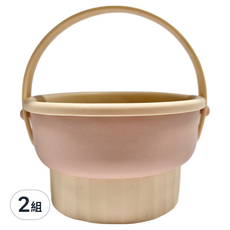 U-RIGHTAESTHETIC 化妝刷清潔碗，多種紋路，矽膠材質, 甜美橘, 2組