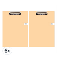톡톡팬시 CMYK 컬러 클립보드 A4, 옐로우, 6개