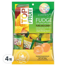 쿠위 탑플룻 퍼지 애플망고맛, 80g, 4개