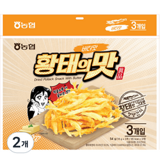 농협 황태의 맛 어포스낵 버터맛 3p, 54g, 2개