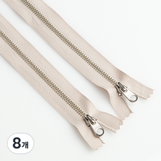 3호 니켈지퍼 라운드 12.7cm, 연베이지, 8개