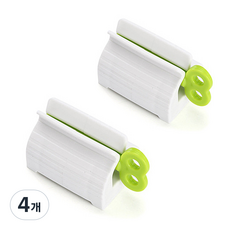 簡約牙膏擠壓器, 綠色, 4個