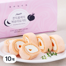 후앙 쫀득한롤케익 복숭아요거트, 10개, 60g
