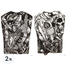 皇君通商 特大號紋身貼紙 HB-212 HB-213, 2個, 混合顏色