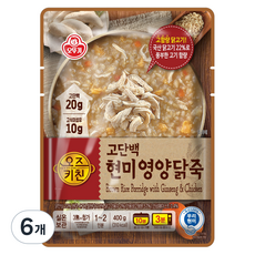 오즈키친 고단백 현미영양닭죽, 400g, 6개
