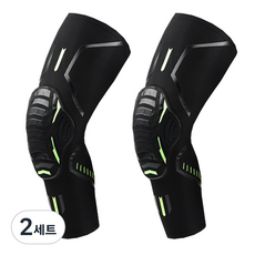 마켓A 타이트 스포츠 무릎보호대 블랙 2p, 2세트