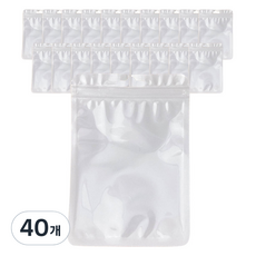 GNY 粉彩禮物包裝迷你夾鏈袋, 40個, 白色