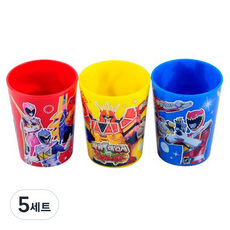 파워레인저 편한컵 3종 세트, 혼합색상, 5세트, 230ml