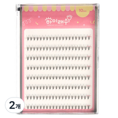 하이래쉬 가닥 인조 속눈썹 8mm 8줄, 2개, 바비 E