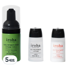 이로하 irohaintimatecare 휴대용 케어 이로하 인티메이트 트라이얼 여성청결제 3종 세트, 5세트