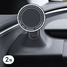 카에버 테슬라전용 틈새 맥세이프 마그네틱 휴대폰 거치대 모델 3 하이랜드 호환, 블랙, 2개