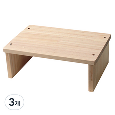 숲애 소나무 통원목 모니터 받침대 미니 1단 110, 내츄럴, 3개