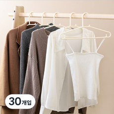메디치트 넓은 어깨 미끄럼방지 옷걸이, 베이지, 30개