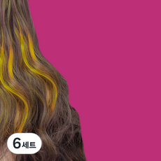 가발위드 투톤 웨이브 컬러 헤어피스 5p + 트윙클 붙임머리 세트, 블랙다크옐로우(피스), 랜덤발송(트윙클 붙임머리), 6개