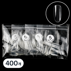 Lvia 橢圓形美甲片 5號, 400個, 透明