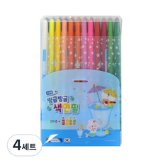 morning glory 旋轉彩色鉛筆, 24色, 4套