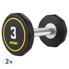 스타스포츠 스타 TPE 아령 ER108L-03, 3kg, 2개