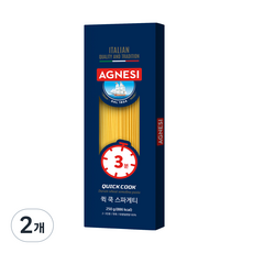 아그네시 듀럼밀 퀵 쿡 스파게티, 250g, 2개