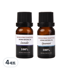 아로하트리즈 다용도오일, 4세트, 라벤다 프렌치 10ml, 스피아민트 10ml, 10ml