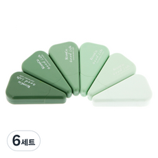 그라데이션 삼각 수정테이프 6종 세트, 올리브, 6세트