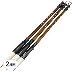 Dasa BABA純狼毫東洋畫筆 3種組 白毛黃帶, 2套, 3種